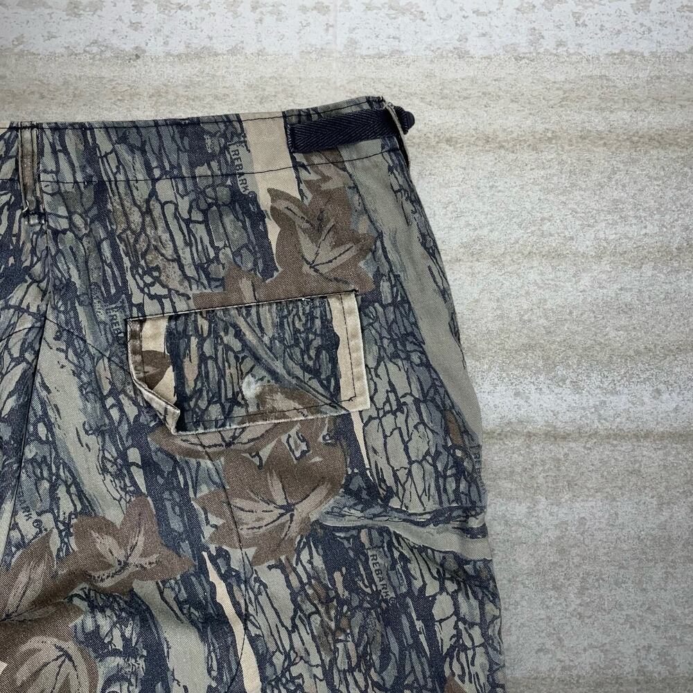 Vintage 90s Rebark Hunting Camo Tactical Pants 32x30 Baggy Double Knees Woodland - Picture 3 of 4